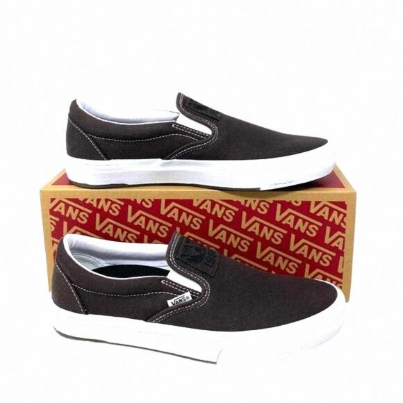 VANS BMX Slip On Shoe x Dakota Roche Women Size VN0005V1NWH Brown Canvas Casual - Picture 6 of 13
